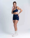 Short Fitness Confort Canelado sem costura frontal - Maré Maria moda fitness