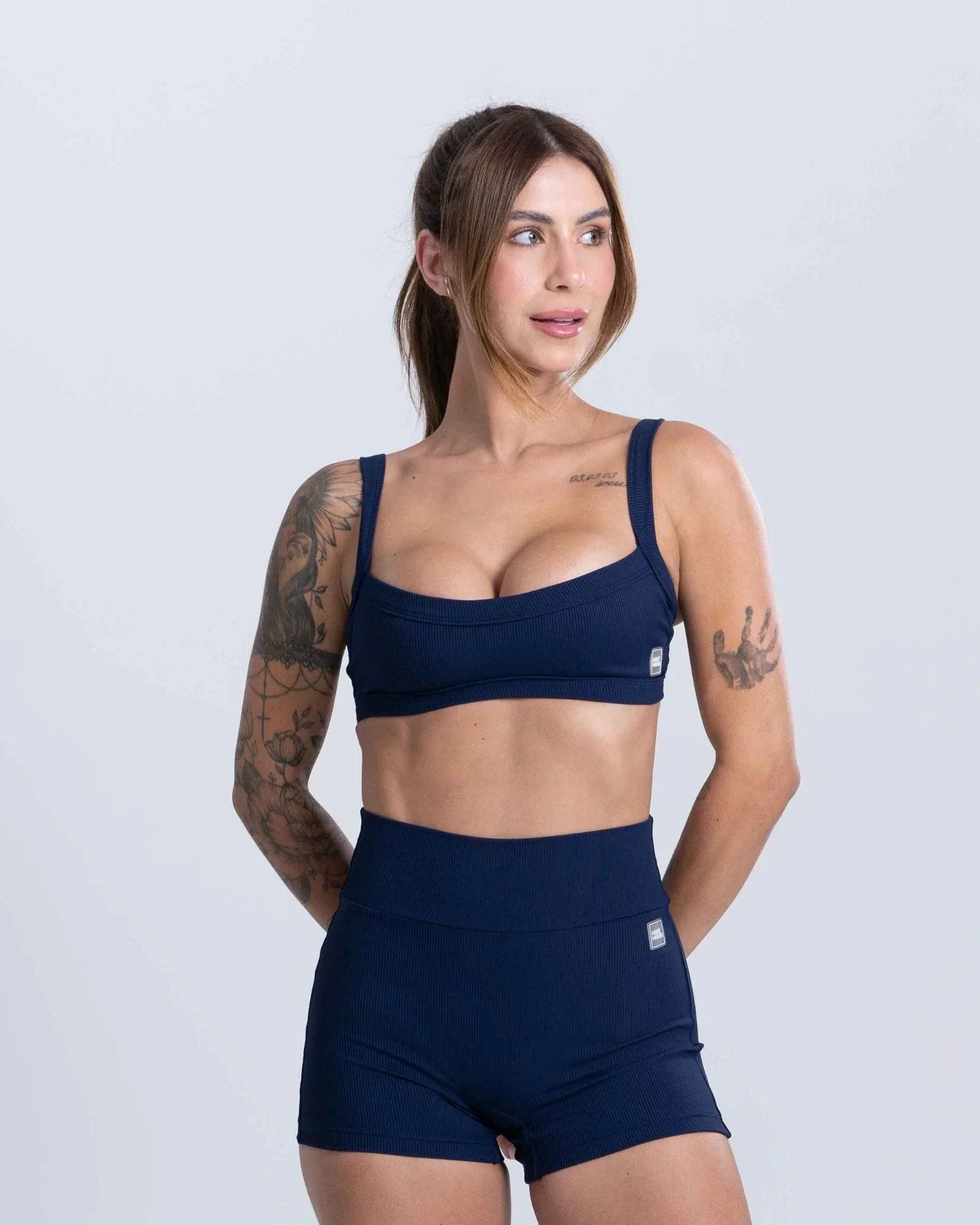 Top Fitness Flow Canelado - Maré Maria moda fitness