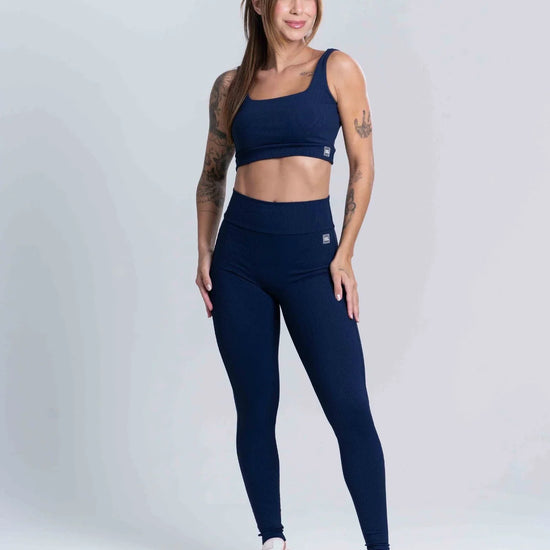 Calça Fitness Confort Canelado sem costura frontal - Maré Maria moda fitness