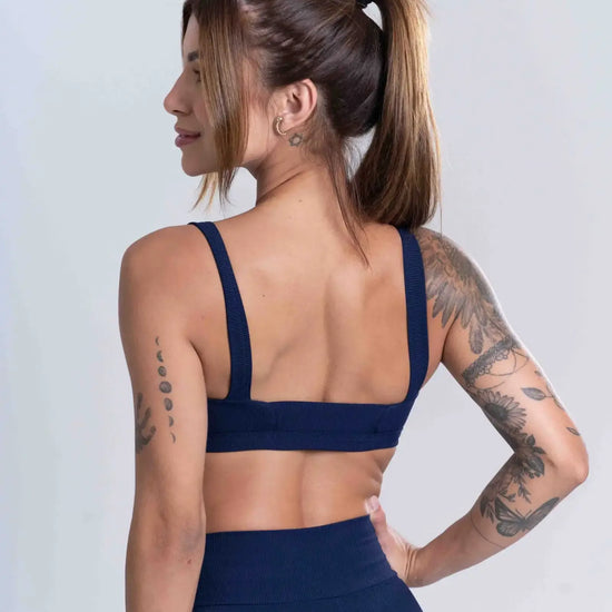 Top Fitness Flow Canelado - Maré Maria moda fitness