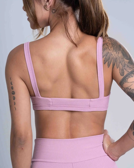 Top Fitness Flow Canelado - Maré Maria moda fitness