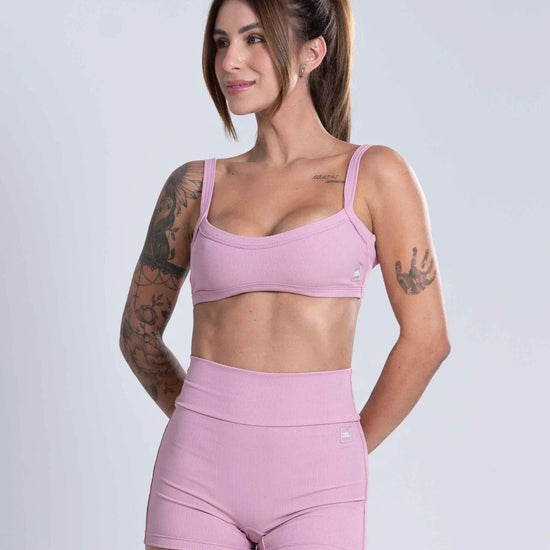 Top Fitness Flow Canelado - Maré Maria moda fitness