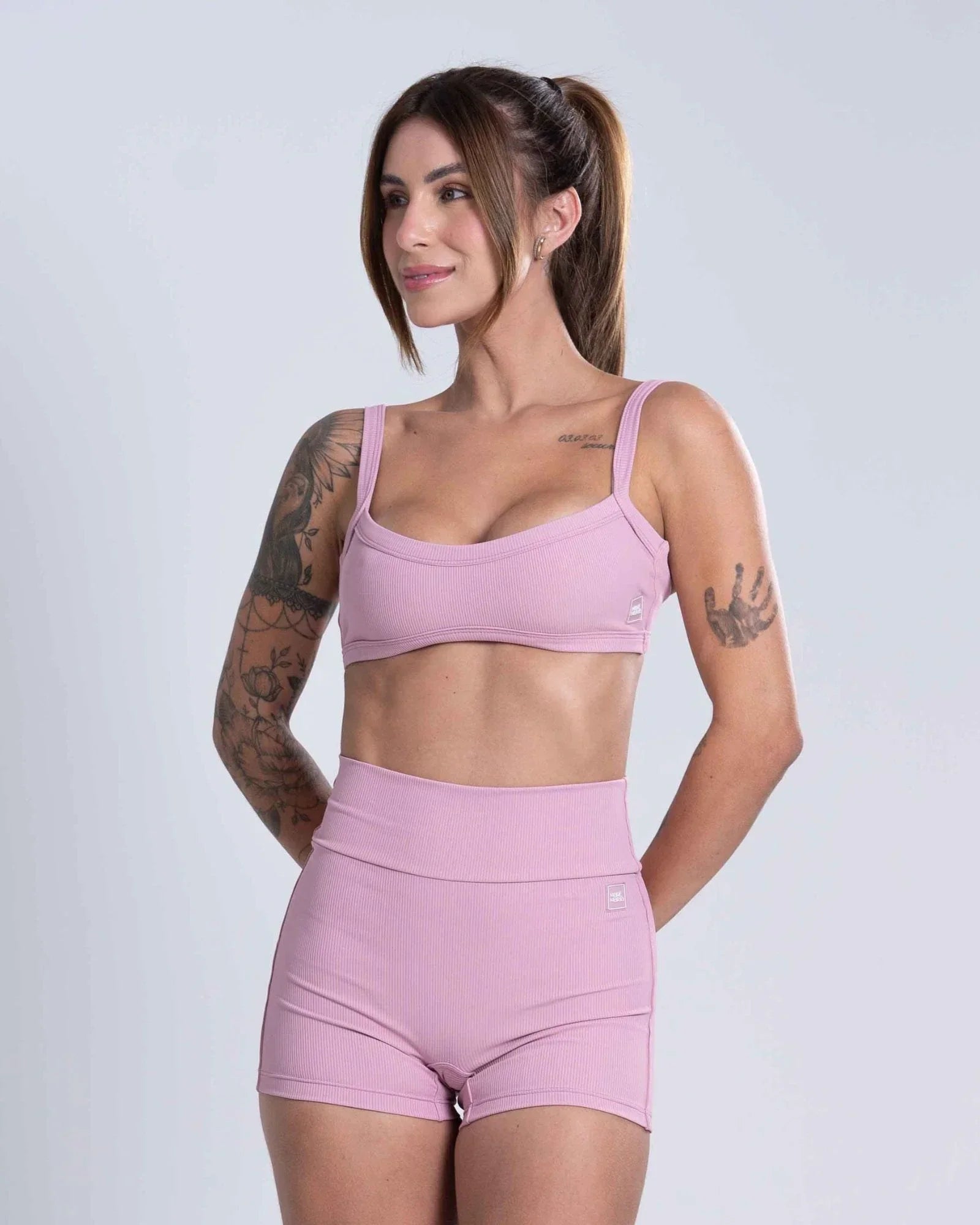 Top Fitness Flow Canelado - Maré Maria moda fitness