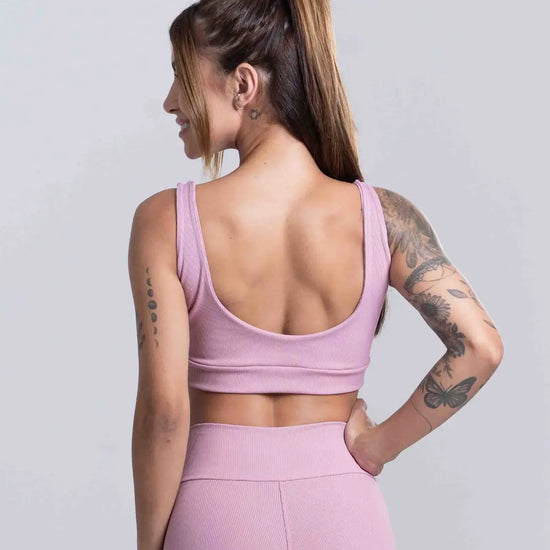 Top Fitness Open Canelado - Maré Maria moda fitness