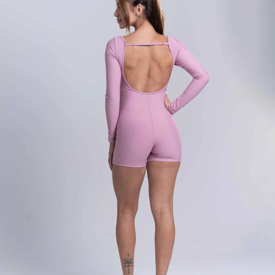 Macaquinho Confort Manga Longa sem costura frontal - Maré Maria moda fitness