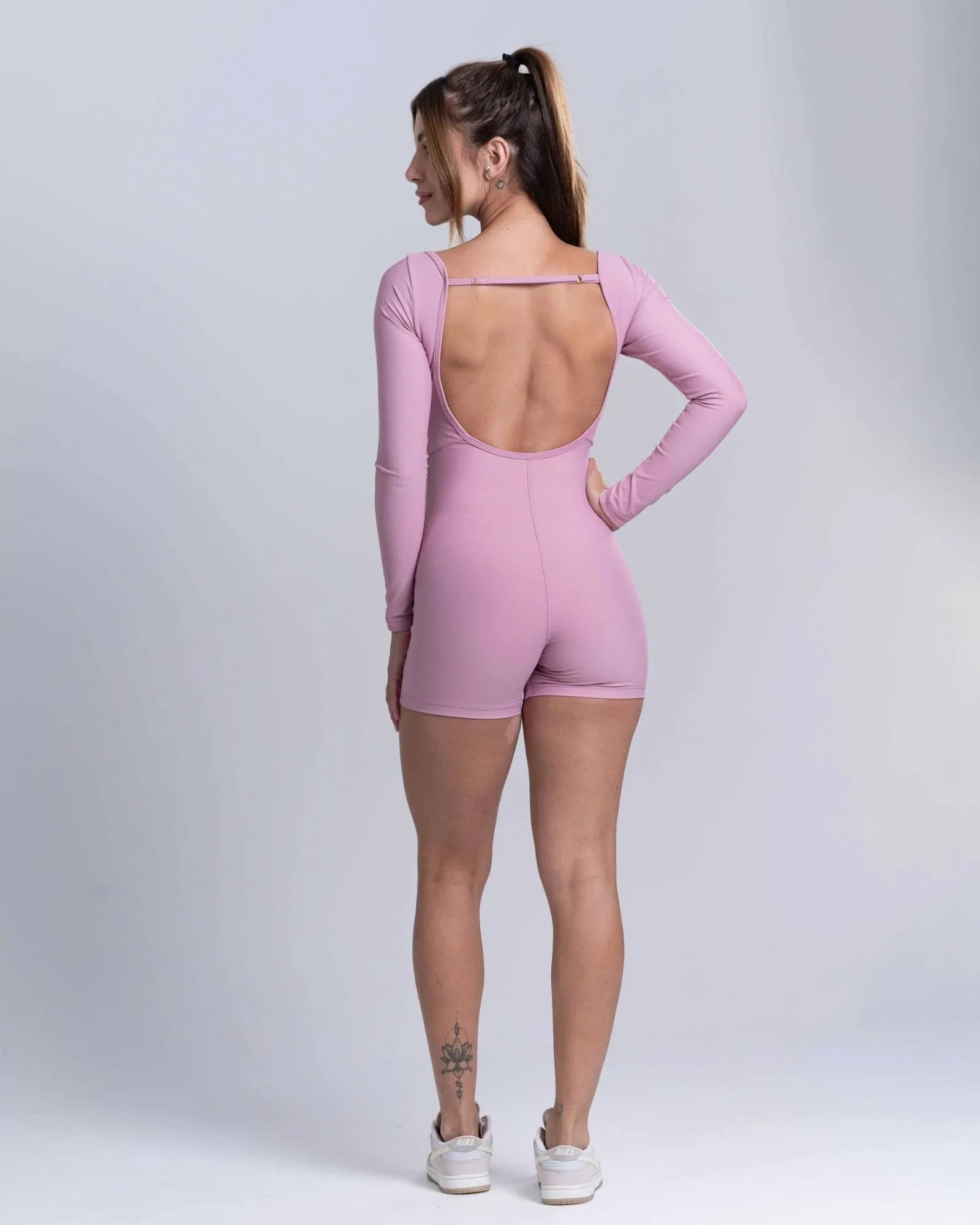 Macaquinho Confort Manga Longa sem costura frontal - Maré Maria moda fitness