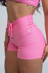 Short Fitness Slim Rosa Malibu com empina - Maré Maria moda fitness