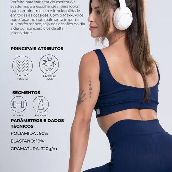 Top Fitness Open Canelado - Maré Maria moda fitness