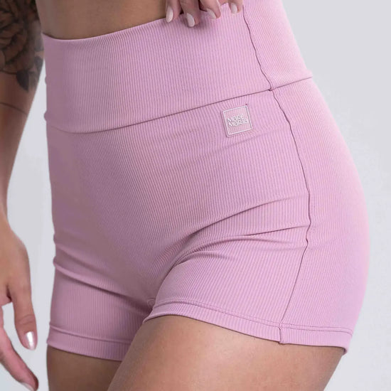 Short Fitness Confort Canelado sem costura frontal - Maré Maria moda fitness