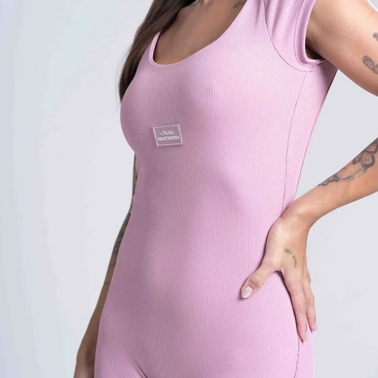 Macacão Wave Canelado sem costura frontal - Maré Maria moda fitness