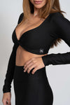 Top Fitness Manga Longa Infinity Super Black