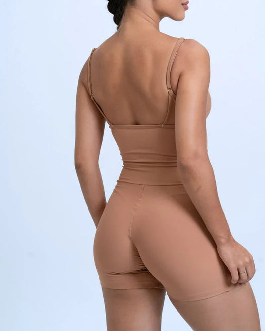 Macaquinho Fitness Mood Mocha Mousse - Maré Maria moda fitness