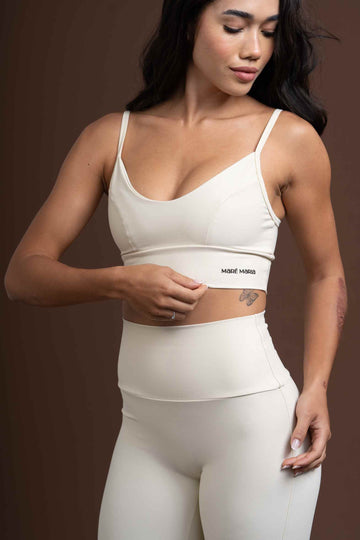 Top Fitness Compressão Confort Creme