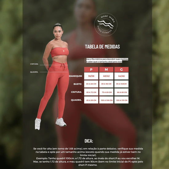 Calça Legging Fitness Slim Blueberry sem Empina bumbum Com Compressão - Maré Maria moda fitness