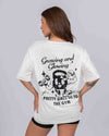 Blusão Fitness Oversized Growing And Glowing Off White