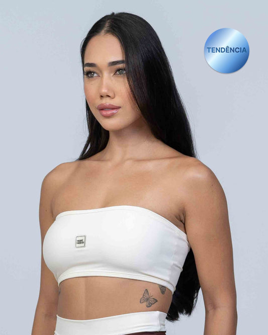 Top Faixa tomara que caia Allure Off White