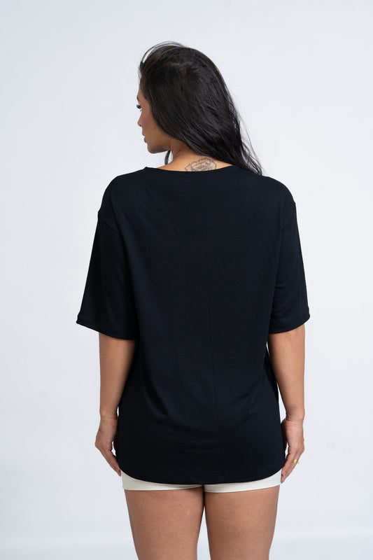 Blusão Fitness Oversized 'Do Your Jumps' Preto
