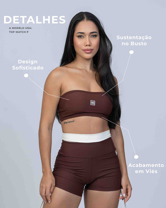 Top Faixa tomara que caia Allure Chocolate Dark