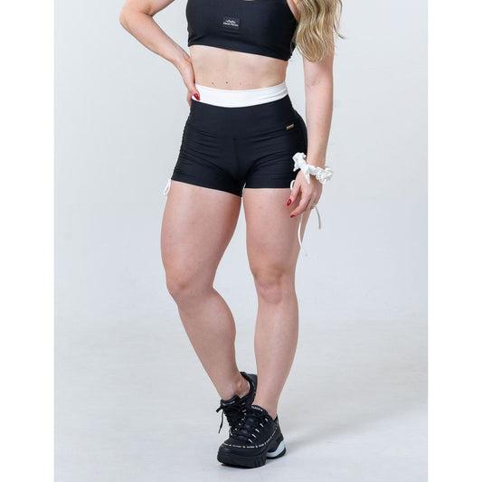 Short fitness Smile Duo Super Black com Off White