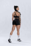 Short Fitness Active Super Black Com Creme