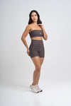 Short Fitness Compressão Classic Marrom Carbono