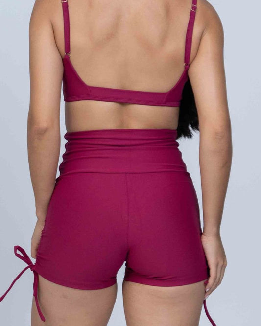 Short Fitness Smile Rouge S/ empina bumbum