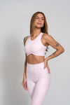 Top Fitness Corrida Com Bolso Rosa Blush