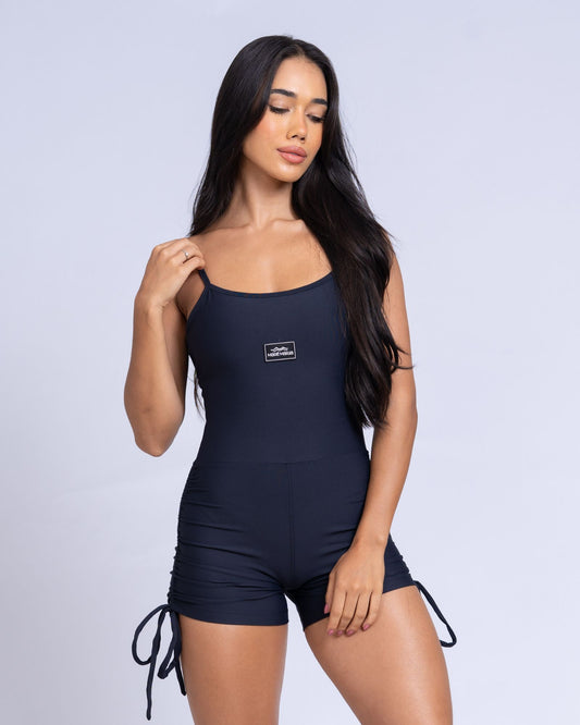 Macaquinho Fitness New Pérola Preto c/ empina