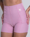 Short Fitness Classic Rosa Glam compressão