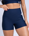 Short Confort sem costura frontal Azul Dark compressão sem empina