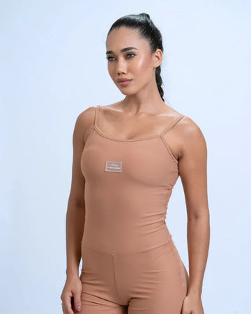 Macaquinho Fitness Mood Mocha Mousse - Maré Maria moda fitness