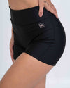 Short Confort sem costura frontal Super Black compressão sem empina