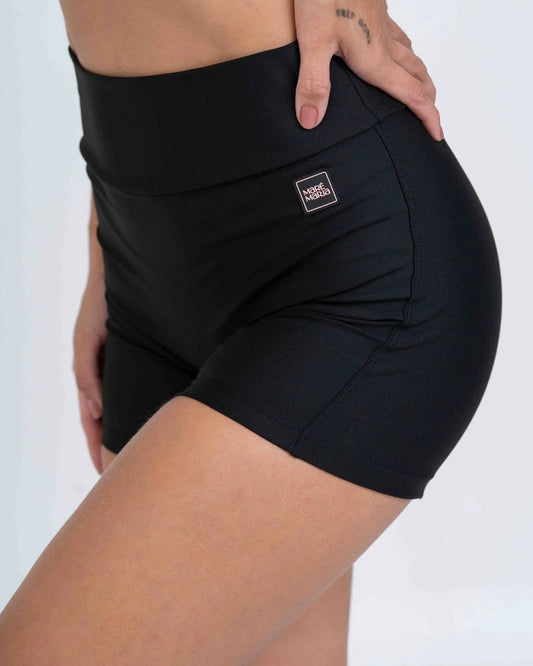Short Confort sem costura frontal Super Black compressão sem empina - Maré Maria moda fitness