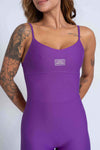 Macacão Fitness Flare Roxo Vibrante