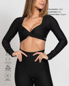 Top Fitness Manga Longa Infinity Super Black
