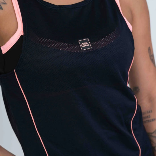 Regata Fitness Ella Preta com Coral - Maré Maria moda fitness