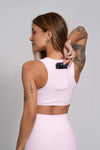 Top Fitness Corrida Com Bolso Rosa Blush