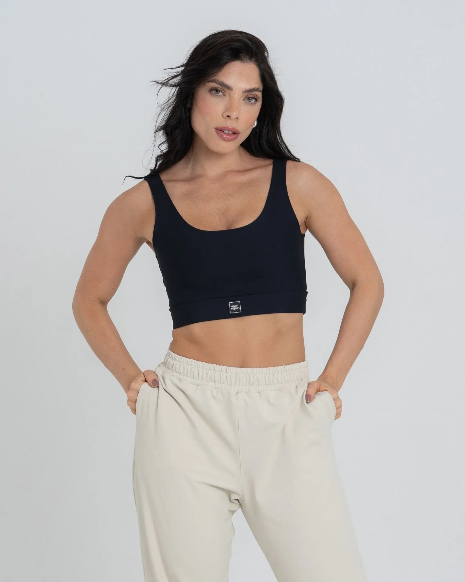 Top Match Fitness Preto - Maré Maria moda fitness