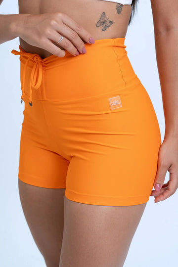 Short Fitness Slim Tangerina compressão sem empina bumbum - Maré Maria moda fitness