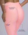 Calça Legging Slim duo Coral com Rosa Malibu