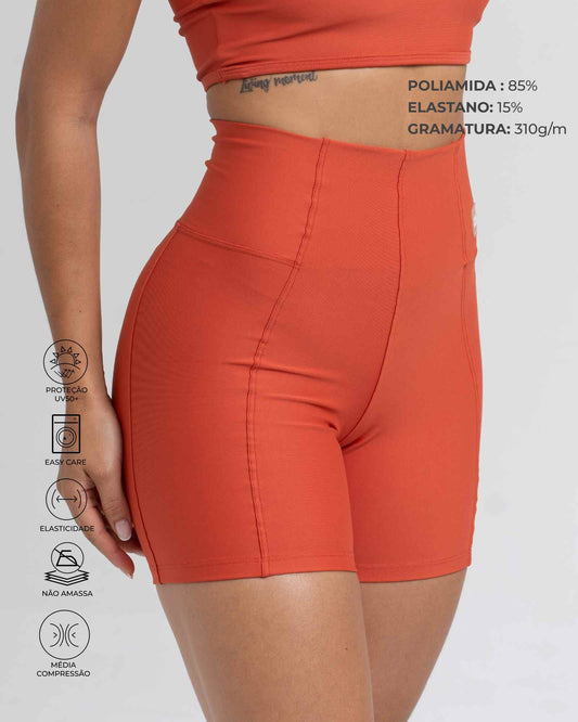 Short Fitness Compressão Classic Telha
