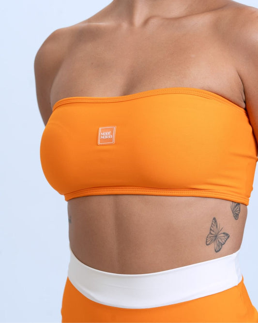 Top Faixa Tomara que caia Allure Tangerina