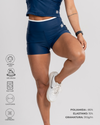 Short New Line Azul Intenso com Branco Neve