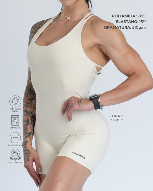 Macaquinho Fitness New Drop Set compressão
