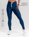 Calça Legging Slim duo Azul Intenso com Branco Neve