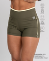 Short Fitness New Line Verde Musgo com Amarelo Brisa