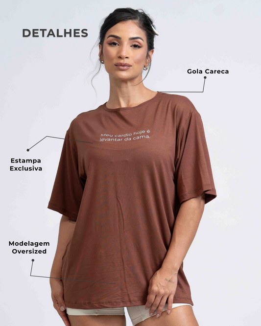 Blusão Oversized Meu cárdio hoje é levantar da cama