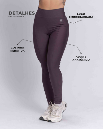 Calça Legging Essence Ameixa Terrosa compressão