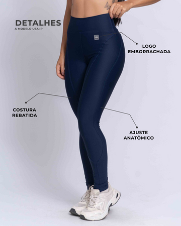 Calça Legging Essence Azul Dark compressão