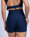 Short Fitness Slim Azul Dark S/ Empina bumbum
